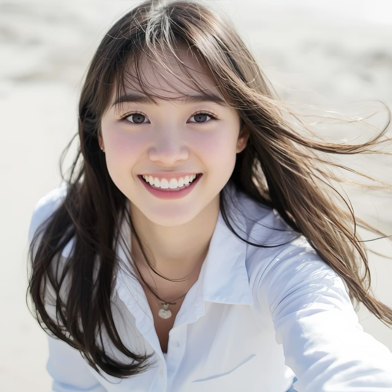 恋人婚で、あなたの前でピュアな笑顔をみせる可愛い彼女のイメージ写真